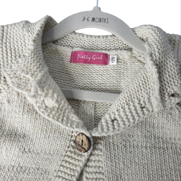 Pretty Girl Knit Cardigan Jacket Minimalist size 120 - Picture 5 of 11